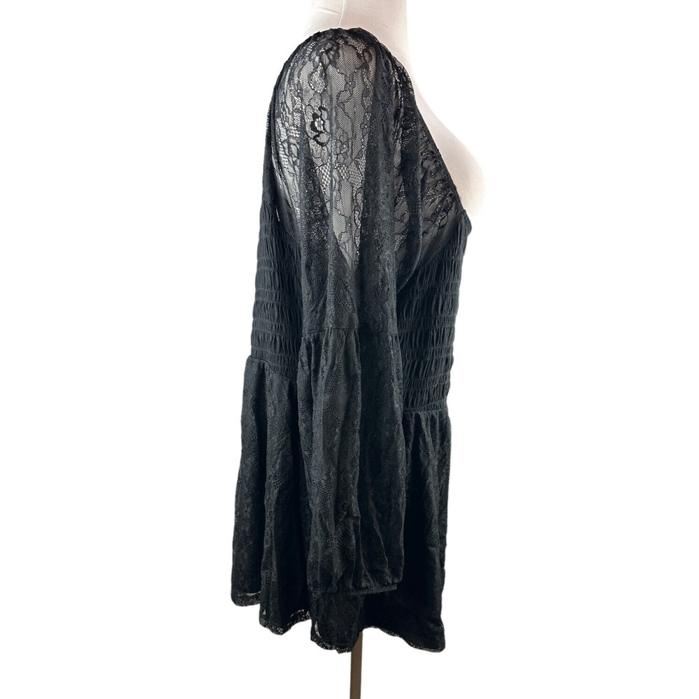 NWT Torrid Babydoll Stretch Lace Smocked Bodice Square Neck Top Sweetheart 5 5X - Picture 7 of 12